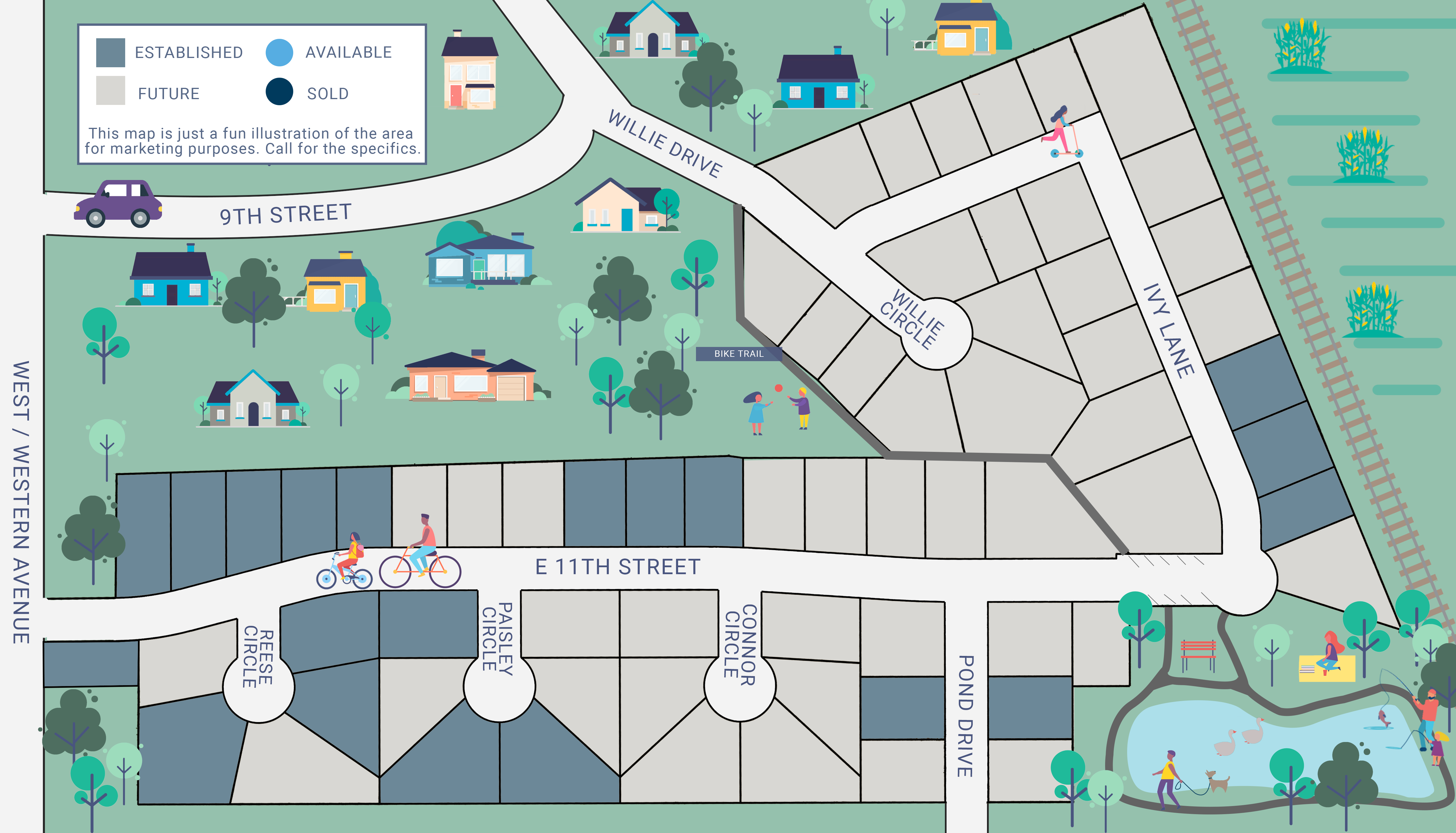 Heritage Pond Residential Development - Crooks, SD - Lot Map